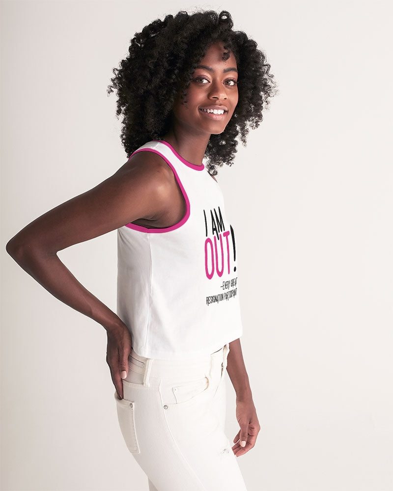 The Great Resignation: I'm Out! (Crop) Women's Cropped Tank